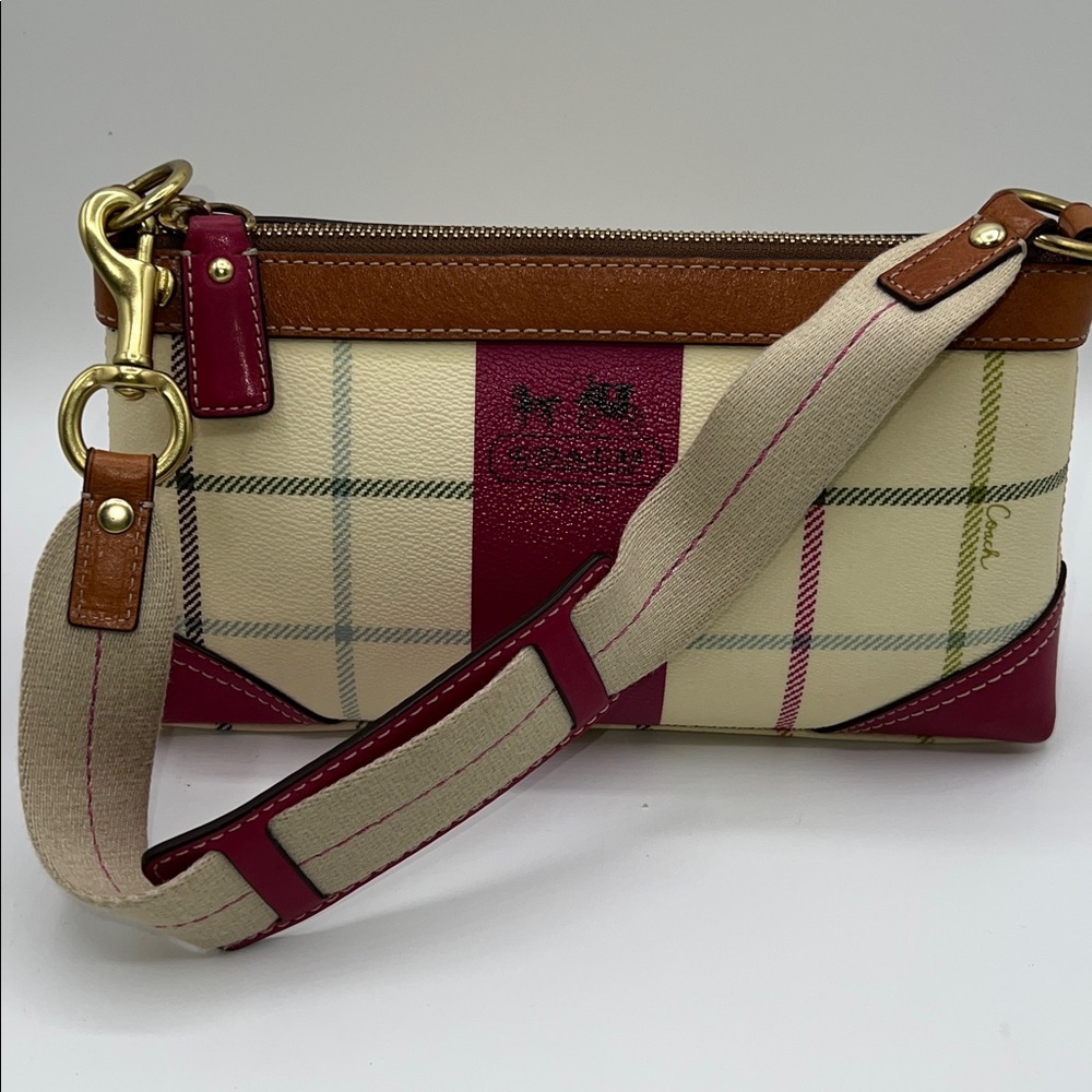 Coach 2008 Heritage Tattersall Plaid Shoulder Bag - Picture 8 of 16